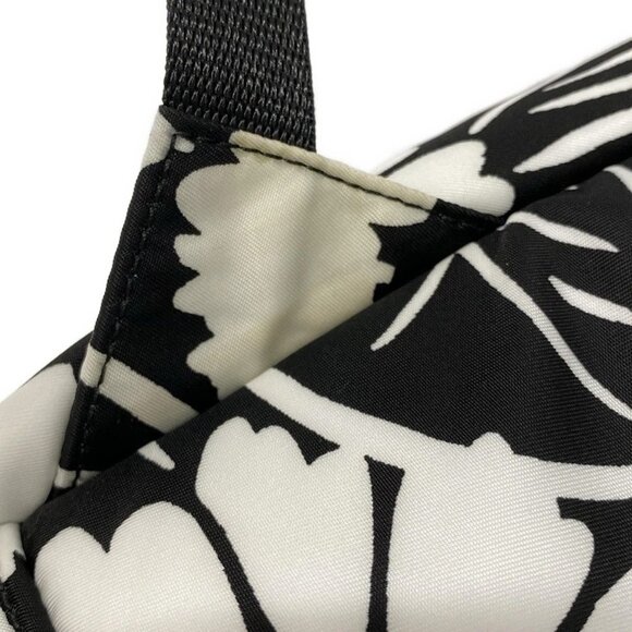 Auth PRADA - 2VZ095 Black White Tessuto Fiori (nylon) leather) Backpack - Picture 14 of 16